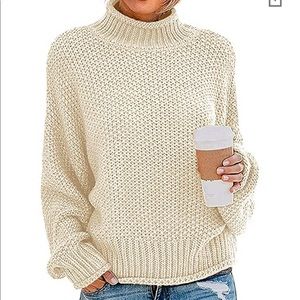 Cream Turtleneck Sweater